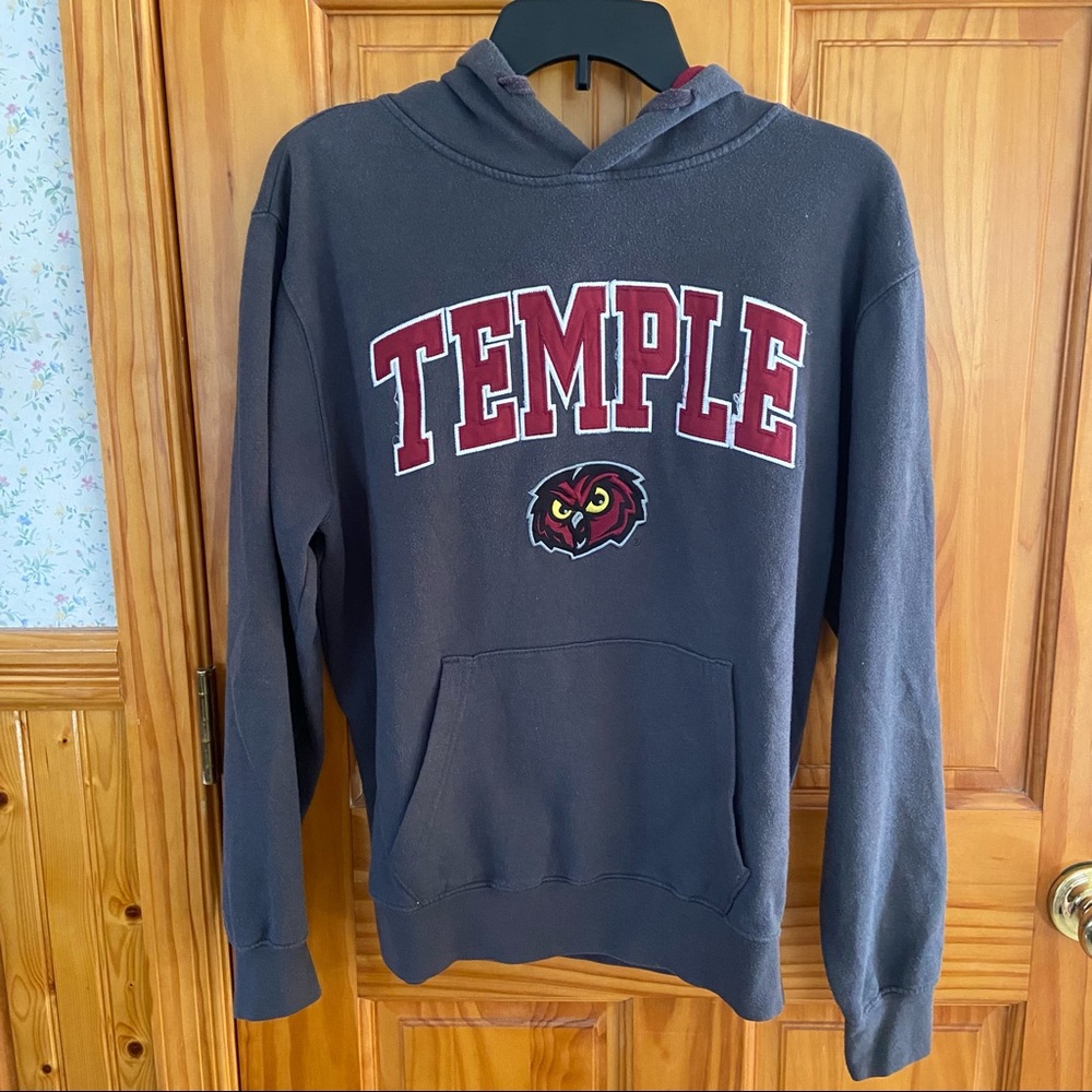 Stadium Athletics Temple University Owls Embroidered Dark Gray Hoodie
